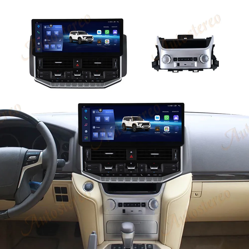 15.9 4K Android Carplay Car GPS Navigation for TOYOTA LAND CRUISER LC200 2016-2021 Update LC300 Car Multimedia Player Head Unit