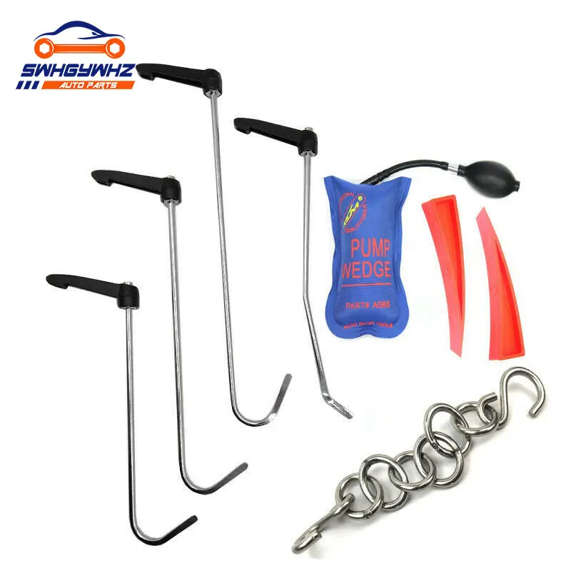 

Adjustable Handle Hook Dent Repair Rod Dent Removal Tool Dent Repair Kit Includes Ejector Airbag Wedge Hanging Chain Hook