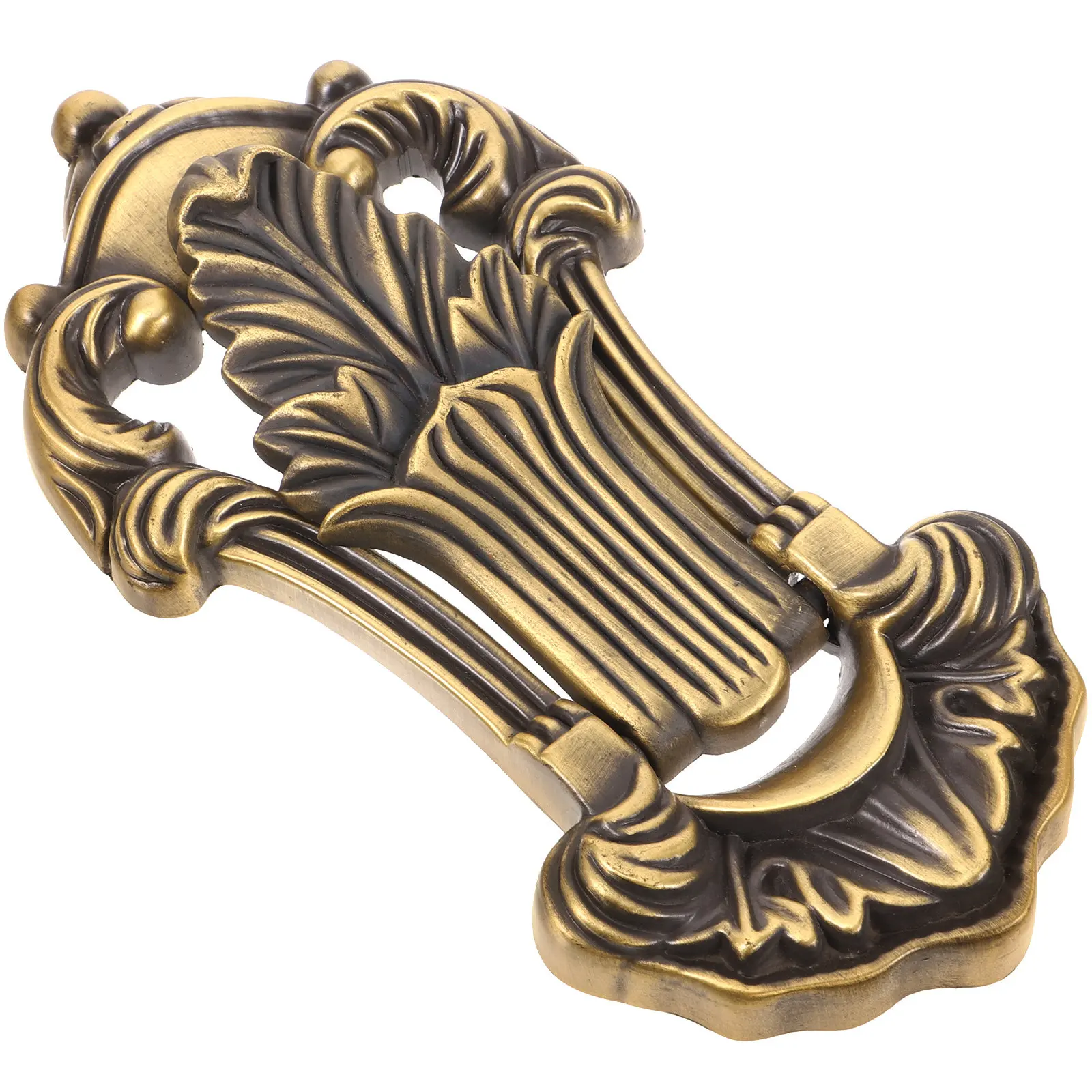 

Винтажная европейская резная металлическая ручка для двери, декоративная мебельная ручка-кноб для виллы, для входных дверей