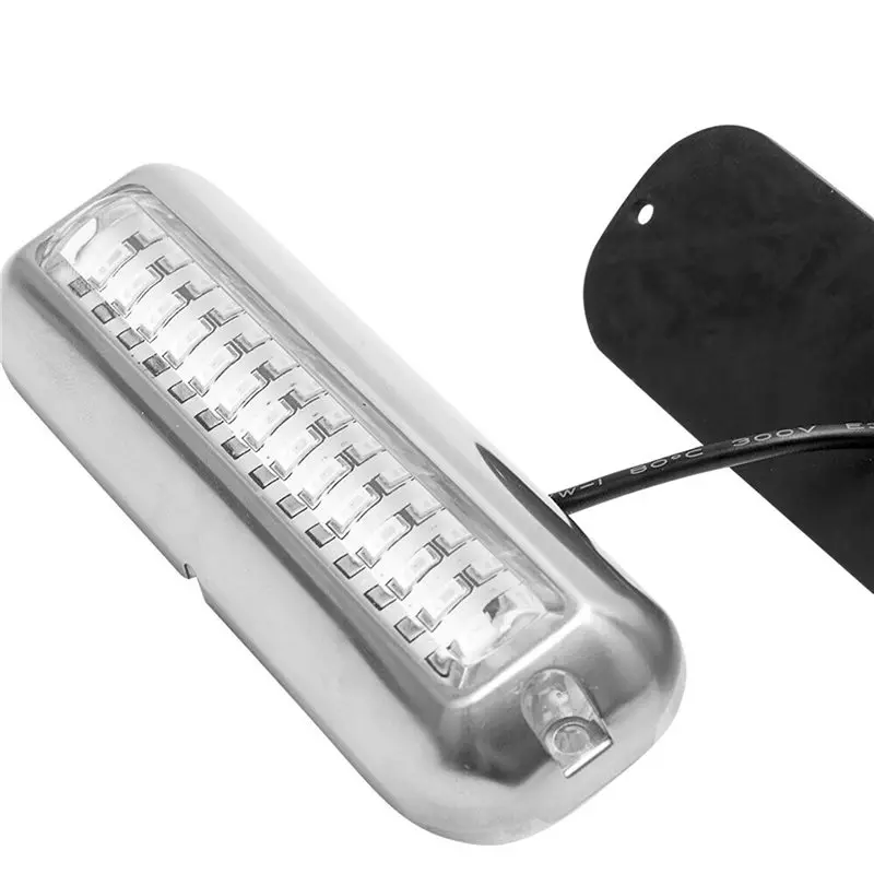 A19F-10Pcs 42LED Boat Drain Light Boat Transom Light Blue Underwater Pontoon Marine Light