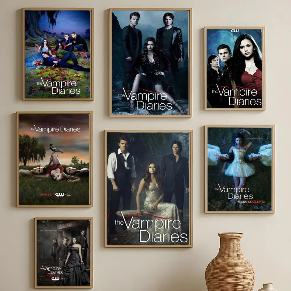 V-Vampire D-Diaries Tv Series Poster Versatile HD Waterproof Wall Art Self-Adhesive Decor for Any Space Ideal Gift