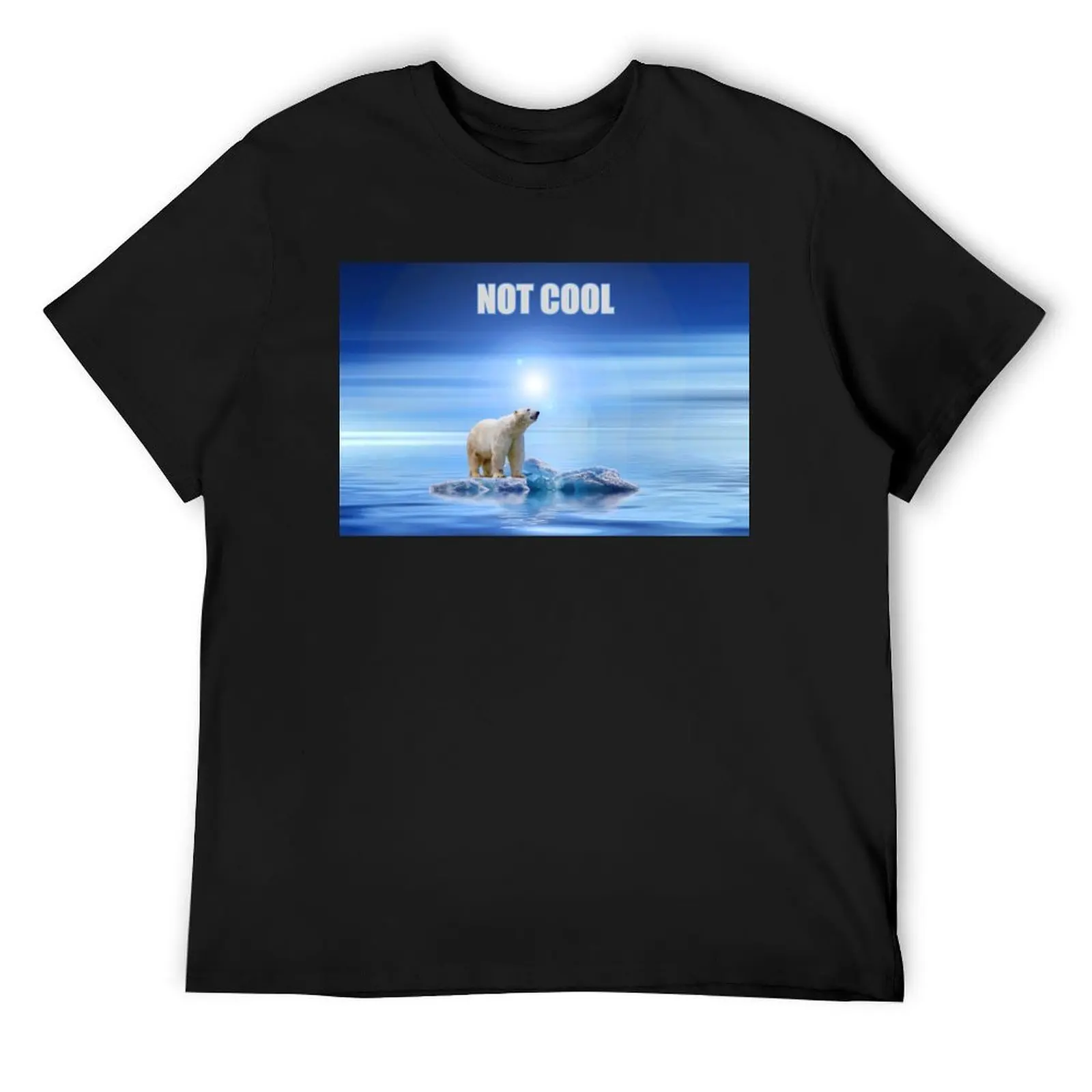 

Not Cool: Polar bear on a small chunk of ice T-Shirt anime shirt oversized t shirt blue archive mens t shirt graphic