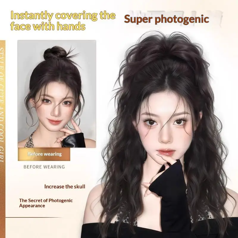 Long Curly Claw Clip Ponytail Extension Synthetic Wavy Pony Tail Hairpiece For Women Ladies Daily Party Cosplay Use