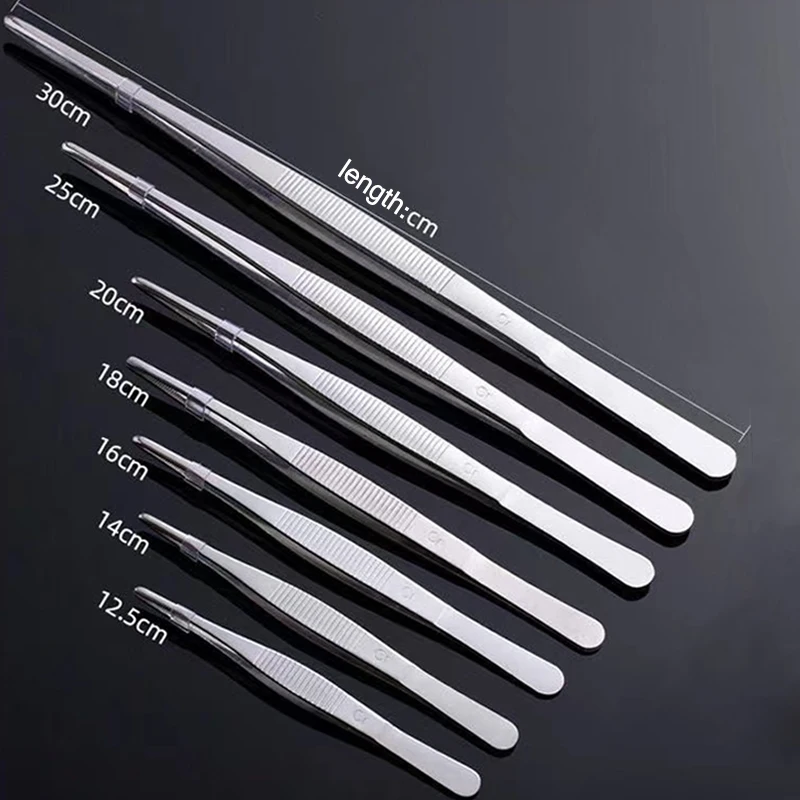 Aquarium Tweezers Long 30cm Stainless Steel Straight and Curved Tweezers for Plant Aquascape Tools Scorpion Turtle Feeding Tongs