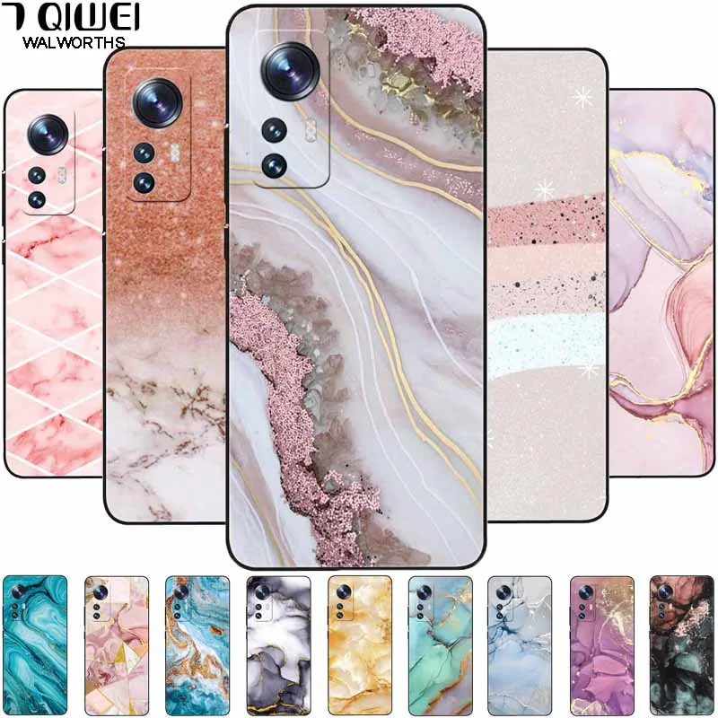 For Xiaomi Redmi Note 12s Case 12 S Soft Black Silicone Cool Marble TPU Funda Para for Redmi Note 12S 2023 Shockproof Note12s