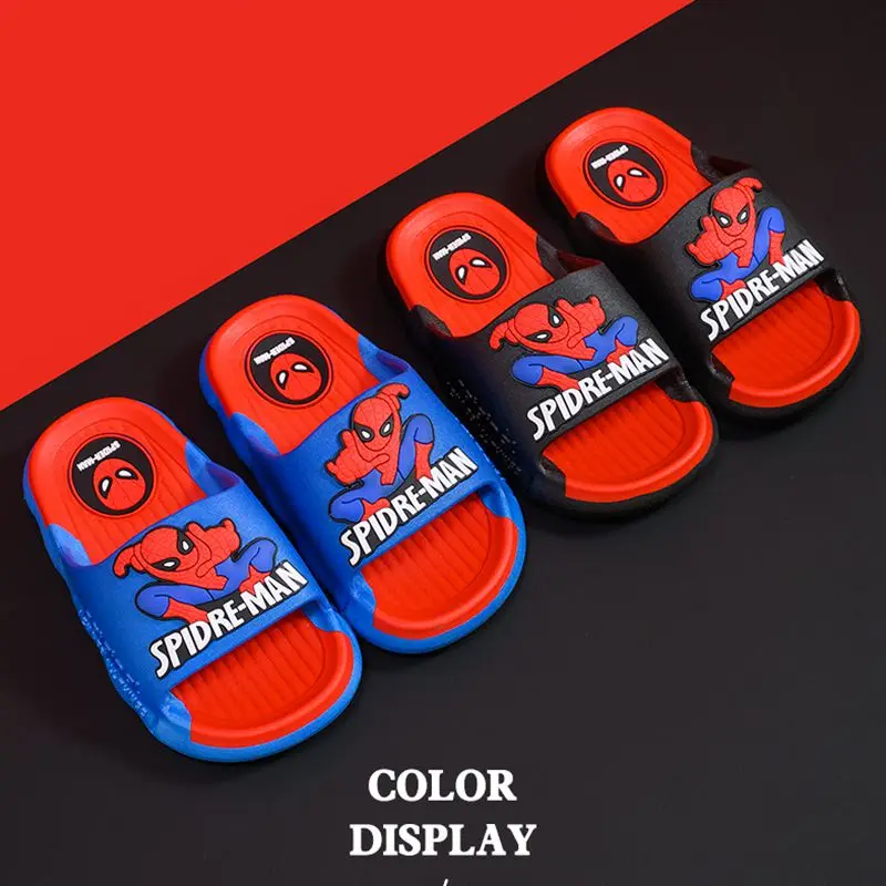 Summer Baby Boys Girls Slippers Cartoon Spiderman Rabbit Print Adult Student Indoor Soft Anti-Skid Beach Shoes Flips Flops 24-41