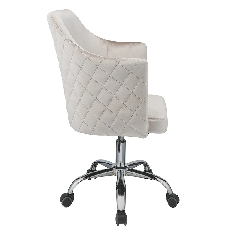 Champagne and Chrome Swivel Office Chair On-Site