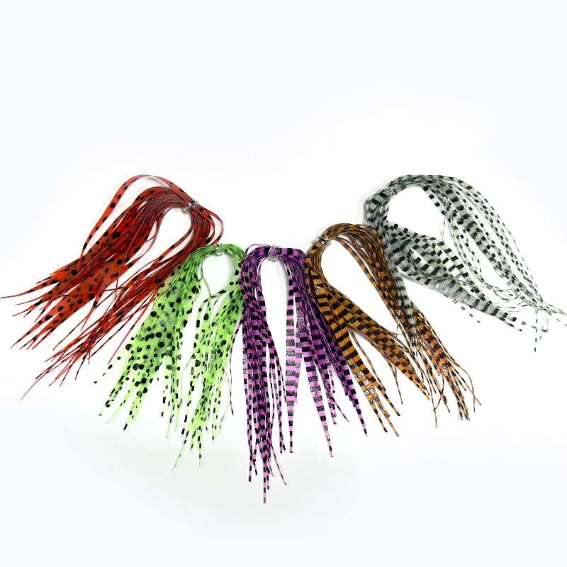 

21 см светящиеся силиконовые юбки, 20 шт., для спиннербейтов, приманок-лягушек, резиновые накладки на джиг-головки, нити для нахлыстовой ловли, рыболовные аксессуары