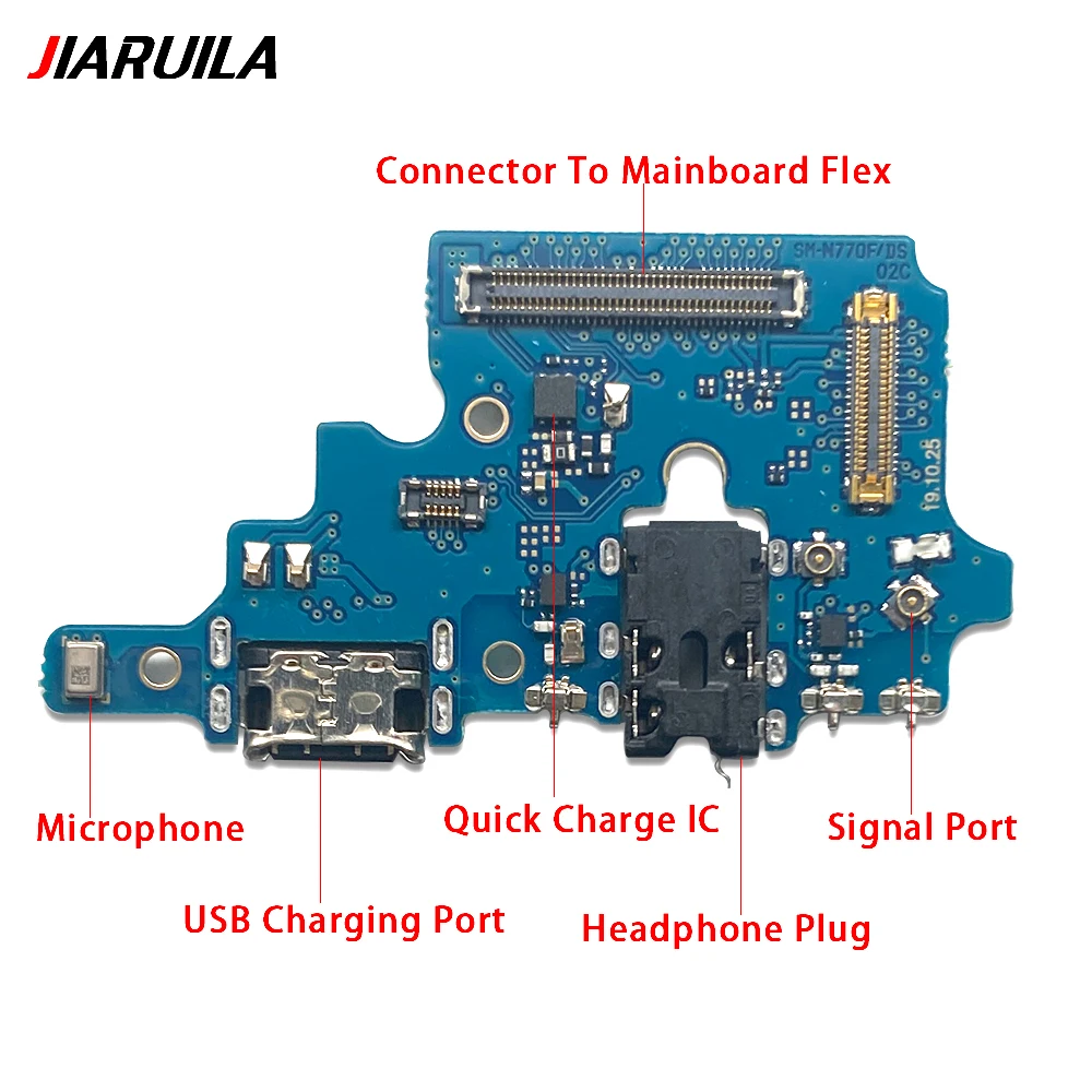 USB Charging Port Charger Board Flex Cable For Samsung Note 10 Plus + N975F N976N N976B Dock Plug Connector With Microphone