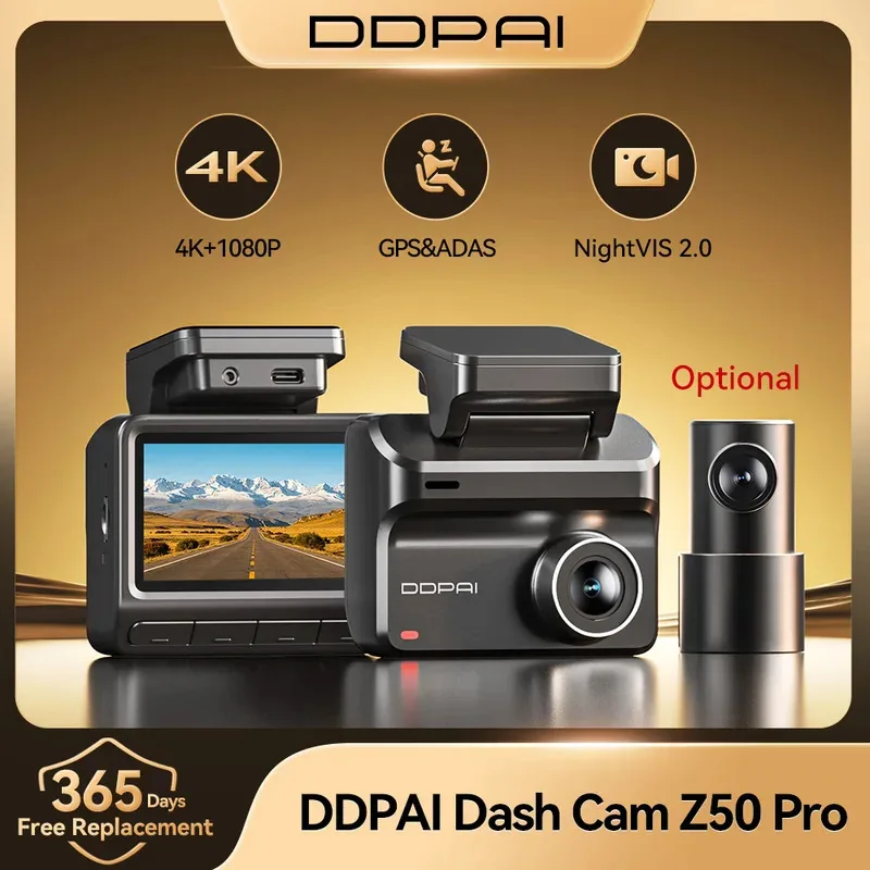 

2025 New DDPAI Dash Cam Z50 Pro 4K UHD 3"IPS Display Built-in GPS ADAS Dual-channel Car DVR Wi-Fi 24H Parking Monitor Dashcam