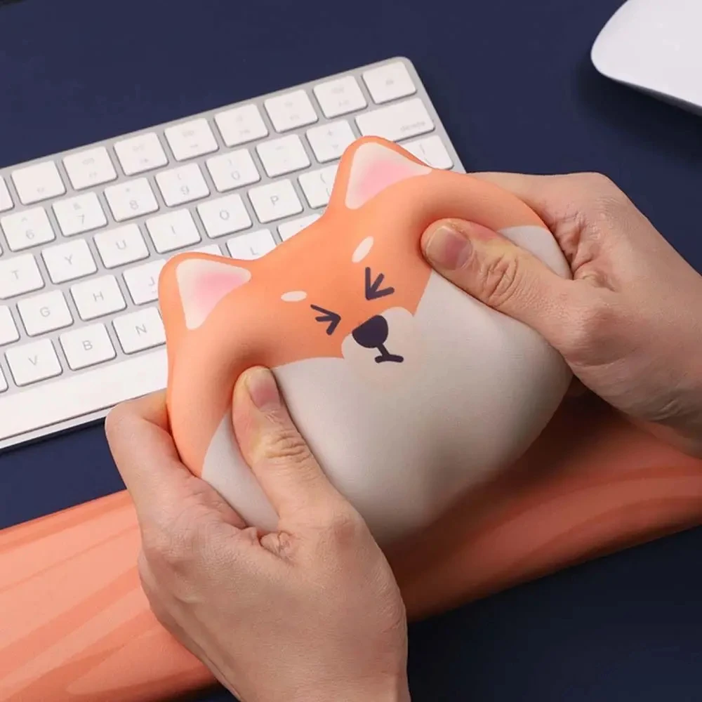 Office Computer Mouse Wrist Pad Hand Elbow Cushion Shiba Inu Wrist Guard Wrist Protector Cute Dog Wrist Pillow Wrist Support