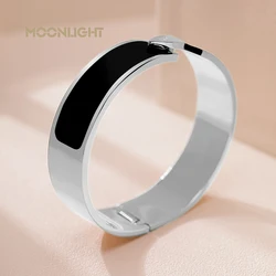 Braccialetto in acciaio al titanio di alta qualità al chiaro di luna per le donne semplice braccialetto con polsino dorato rosa accessori moda regalo di gioielli femminili