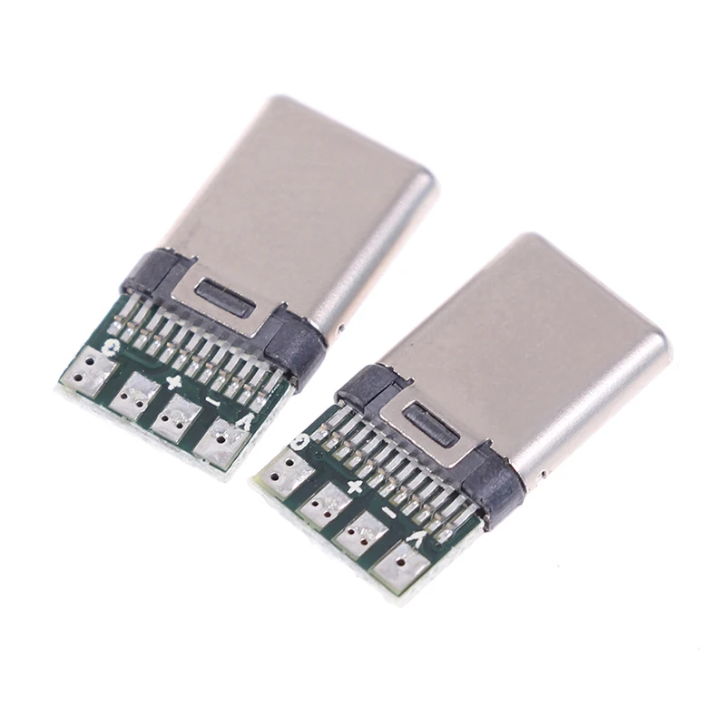 5/10Pcs USB 3.1 Type C Male DIY Solder Cable Plug Connector Socket PC Board