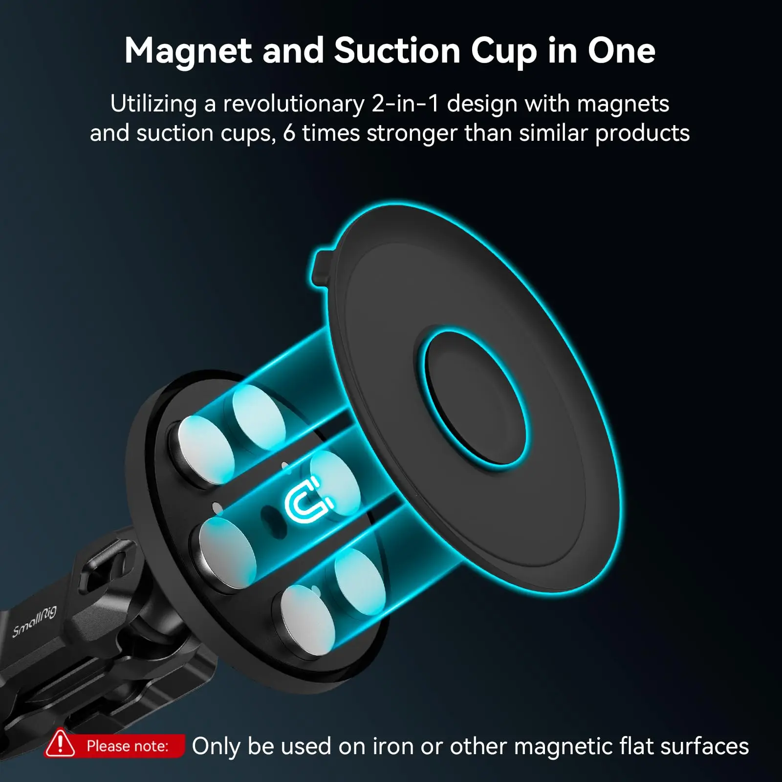 SmallRig Triple/Dual/Single Magnetic Suction Cup Mounting Support Kit for Action Camera Magic Arm Suction Cup for iPhone/ GoPro