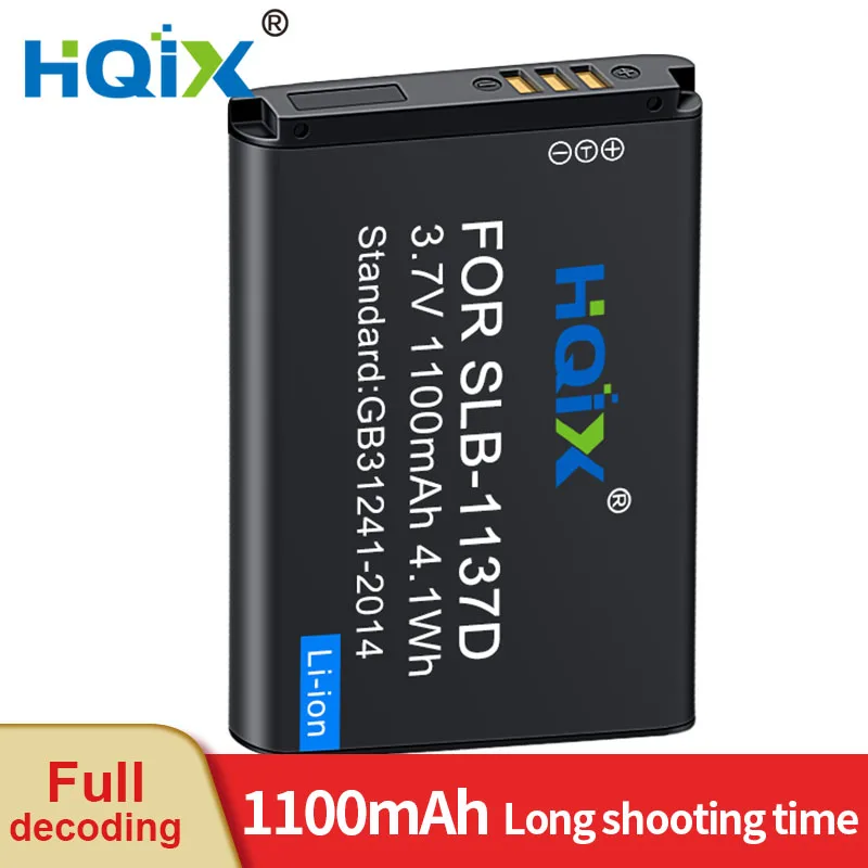 

HQIX for Samsung NV11 NV30 NV40 NV100HD NV103 NV24HD NV106HD I80 I85 I100 L74WIDE TL34 Camera SLB-1137D Charger Battery