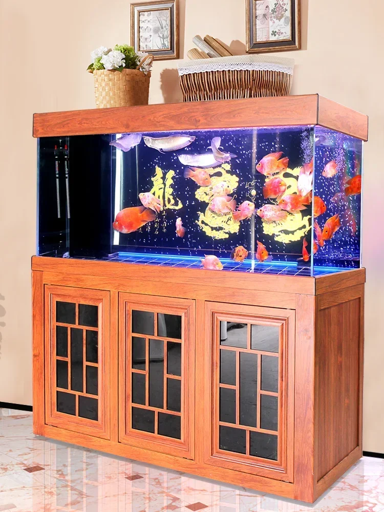 

Rectangular screen fish tank ecological aquarium bottom filter large ultra-clear glass without water change