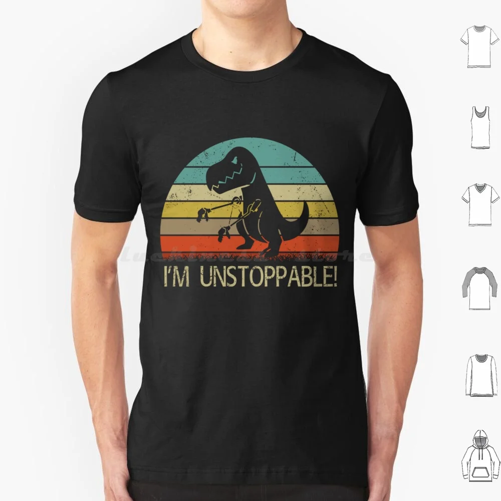 Camiseta I'm Unstoppable T Rex, talla grande, 100% algodón, divertida camiseta de dinosaurio T Rex, I Am Unstoppable Dino Dinosaurs