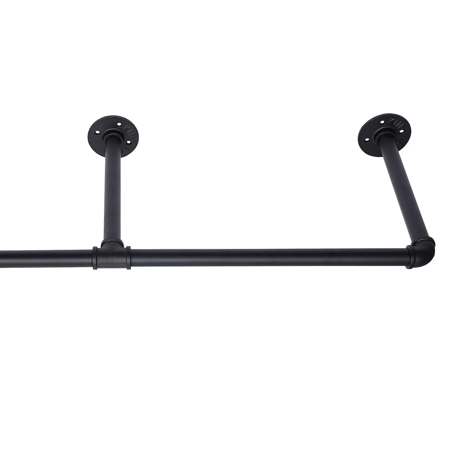 Industrial Industrial Pipe Clothing Rack Display Wall Mount Garment Hanging Rack