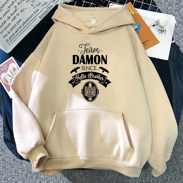 The Vampire Diaries Hoodie Damon Team Damon Since Hello Brother Women men Hoodies Unisex Sweatshirt Vintage Aesthetic Harajuku AliExpress