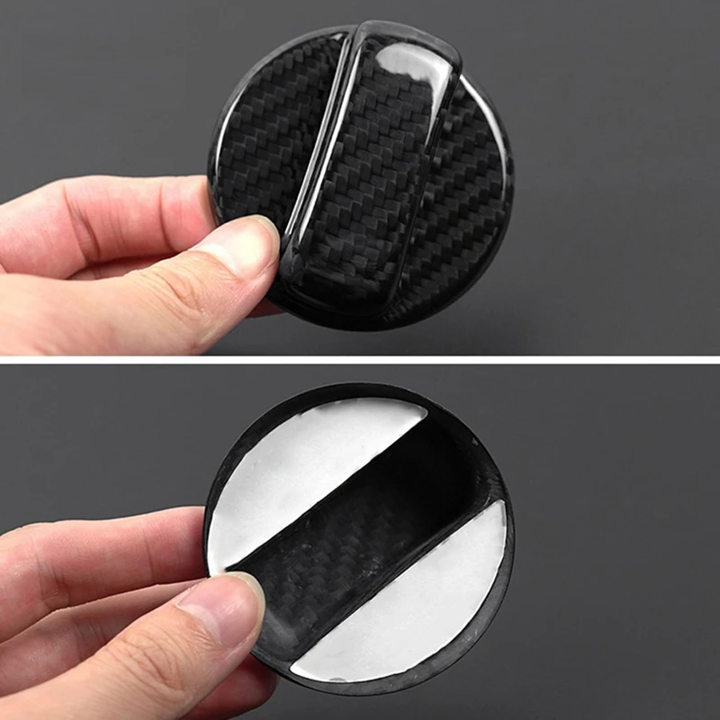 Real Hard Carbon Fiber Car Fuel Tank Cap Trim Cover Universal For Toyota GR86 2021 2022 2023 Camry Yaris