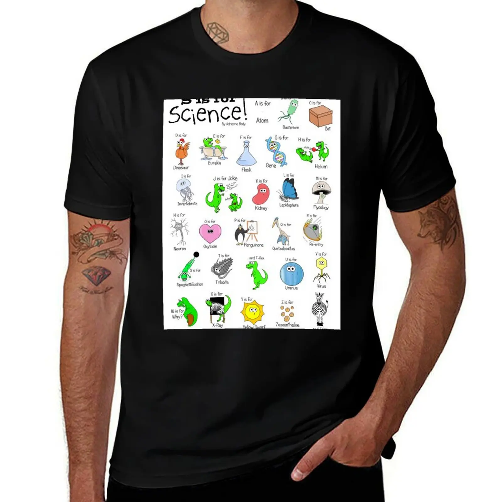 Science ABC Poster - from the book S is For Science T-Shirt Casual All Match Short Sleeve T-Shirt