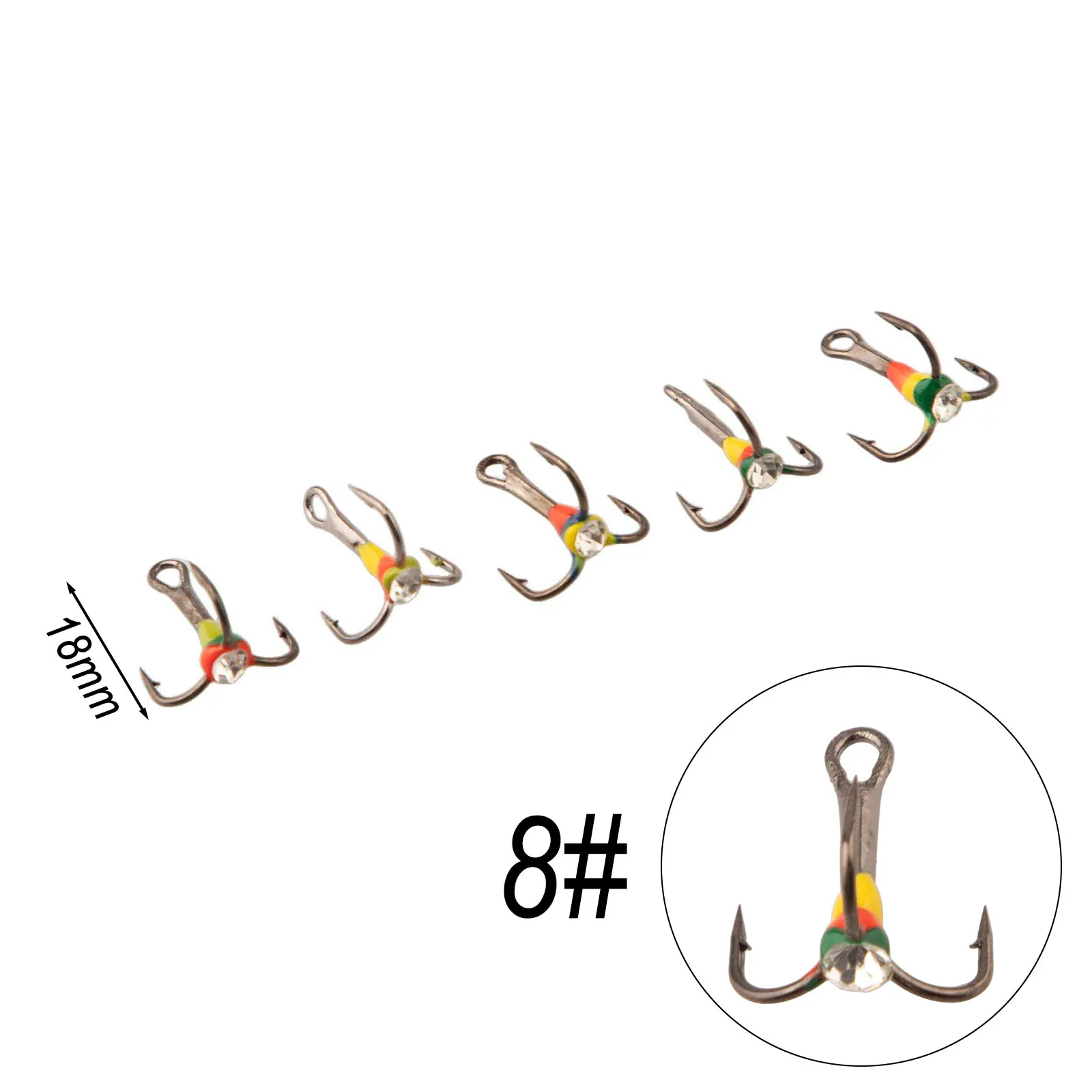 Luminous Hook Ice Fishing Fishing Treble Luminous Hook Ice Fishing Jigs Walleye Barbed Hooks Super Barbed Hooks