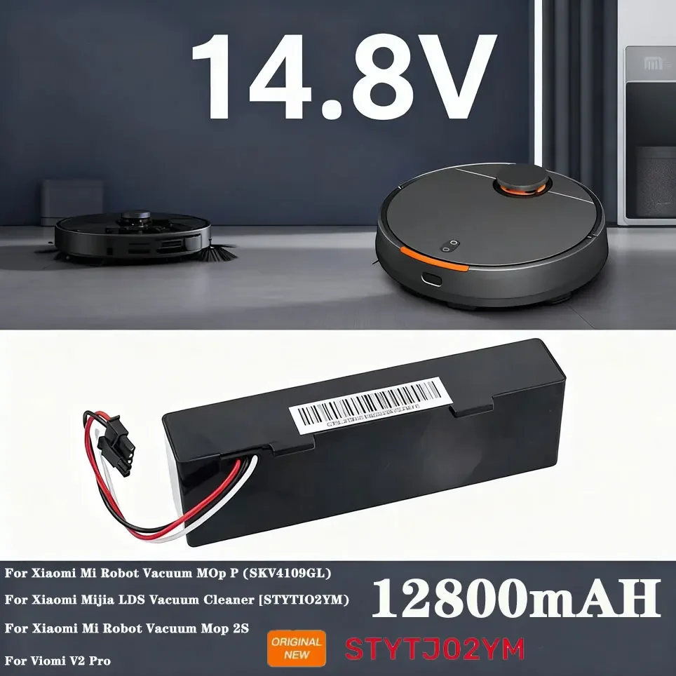 Batteria STYTJ02YM 14,8V 12800mAh per aspirapolvere Xiaomi Mijia LDS, robot aspirapolvere Mi Robot Vacuum-Mop P, Mi Robot Vacuum-Mop 2S/Haier JX37