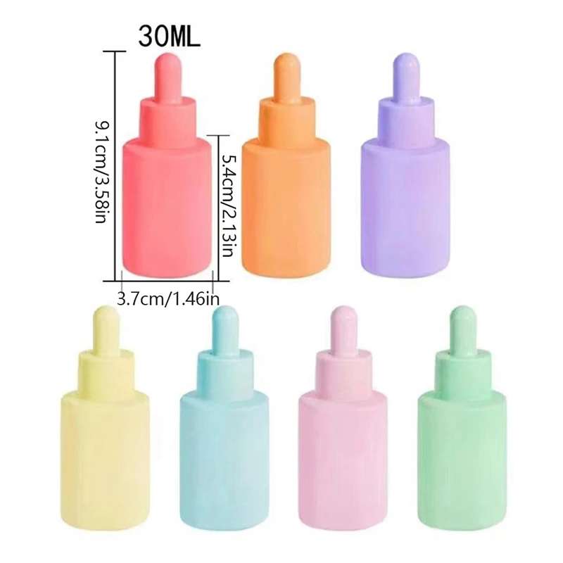 30ml Flat Shoulder Glass Dropper Bottle Small Frosted Glass Essential Oil Bottle Dropper Serum Oil Bottle