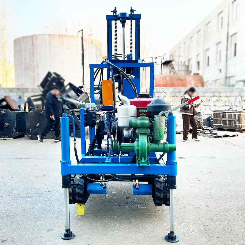 

Customized 25Hp 35hp 150m 200m Domestic Portable Crawler Hydraulic Diesel Drilling Rig Small Water Well Drilling Rig