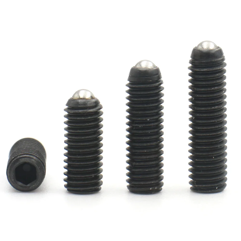 2-20pcs M2.5 M3 M4 M5 M6 M8-M12 12.9 Grade Carbon Steel 304 Stainless Steel Hex Socket Spring Ball Plunger Grub Point Set Screw