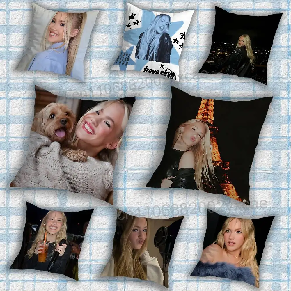 

Bold Girl Freya Skye Pillow Case Anti-dustmite Pillowcase Invisible zipper silky short plush Sofa cushion cover