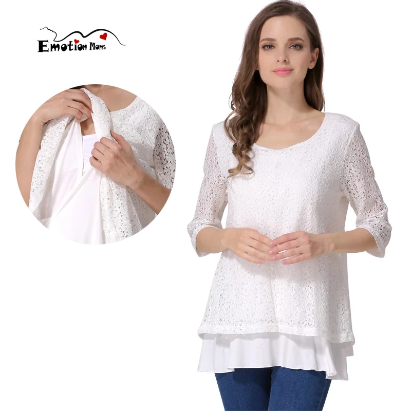 Spring Summer Maternity Clothes Breastfeeding T-shirt Lactation Top for Pregnant Women Postpartum Nursing Tops False 2 Pcs