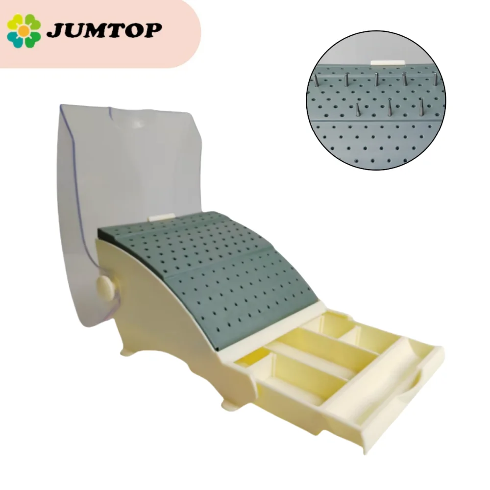 

142 Holes Plastic Dental Burs Box Holder Autoclave Sterilizer Dentist Tools Drill Case Disinfection Holder Dentist Product