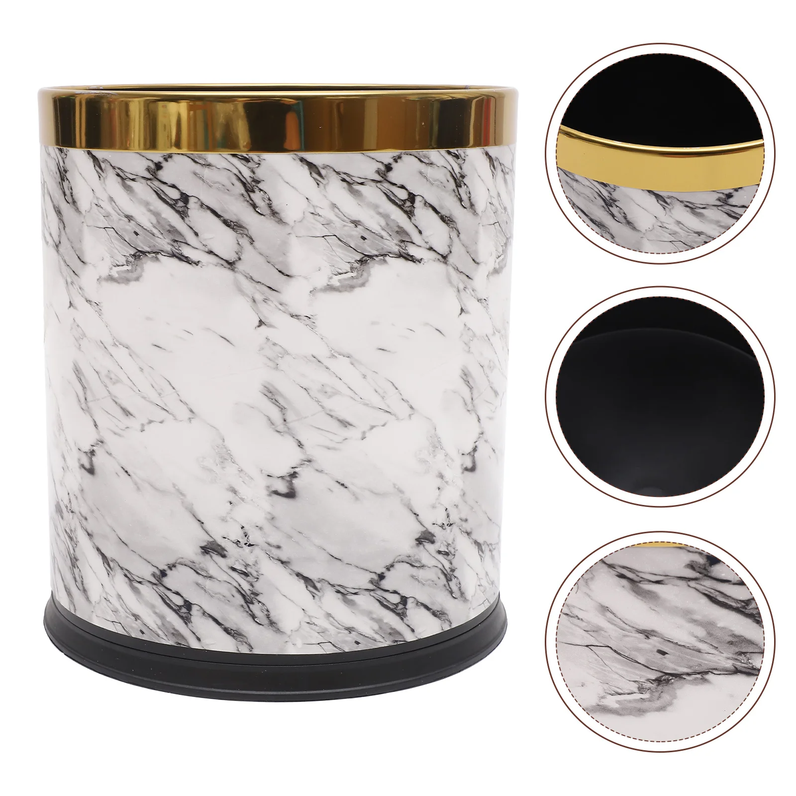 

Reusable Waste Bin Garbage Can Plastic Double Layer Design Kitchen Bathroom Home Office Bedroom Living Room Storage