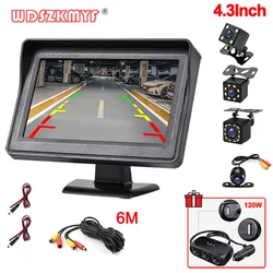 4.3Inch Rear View Camera Monitor Screen Reversing Camera for Car Parking Parking System Camera for Vehicle Gift Car Accessories