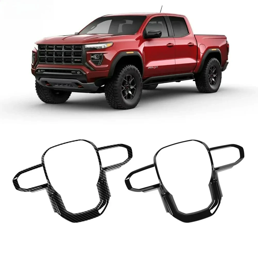 

For GMC CANYON 2023 2024 ABS Carbon Fiber Steering Wheel Button Cover Trim direction button Decorative frame Sticker