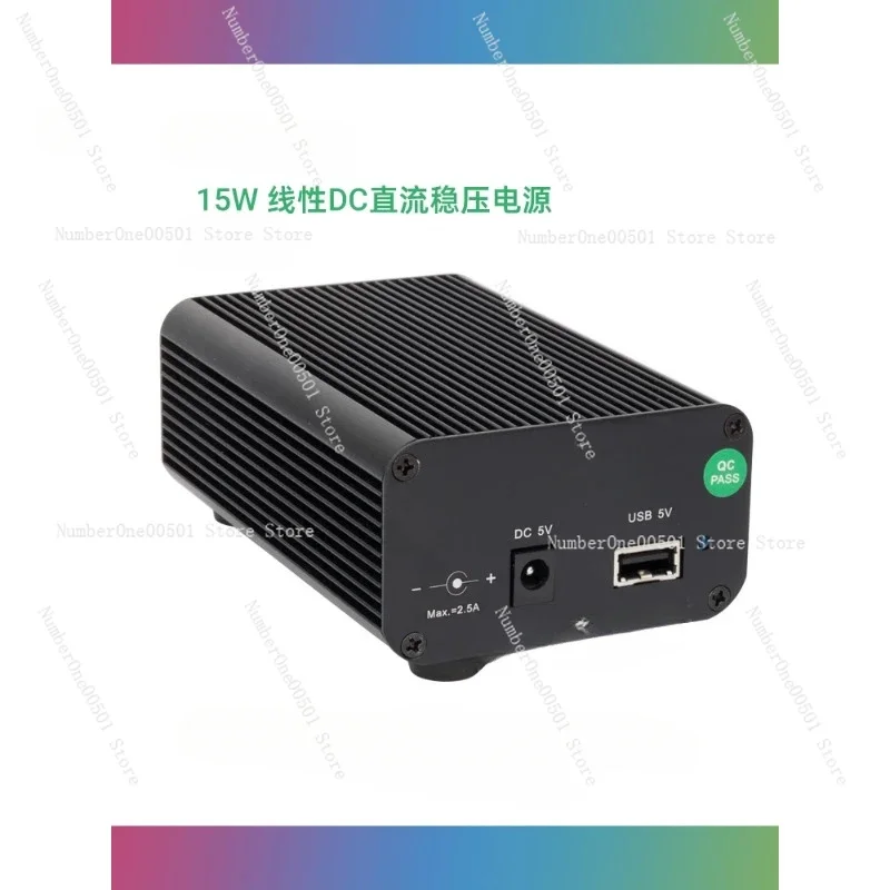 

5V 15W Dual Output Linear Power Supply USB+DC Port Low Noise Stabilized for CAS/XMOS/Raspberry Pi HiFi DAC Digital Transport