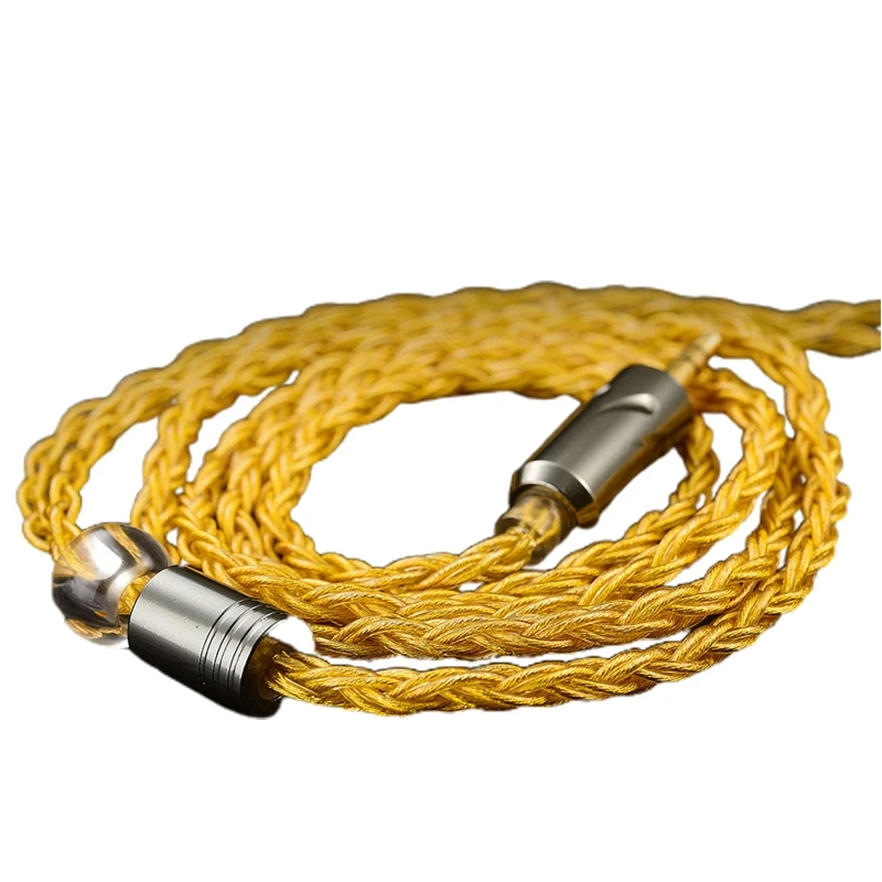 QX2B 8-adriges Kopfhörerkabel, versilbertes Verlängerungskabel für QKZ-ZXN/ZXT/AK6 Pro