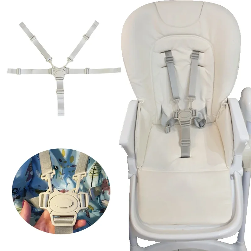 

Baby Universal 5 Point Harness High Chair Safe Belt Seat Belts for Stroller Pram Buggy Children Kid Pushchair Child Dining Chair