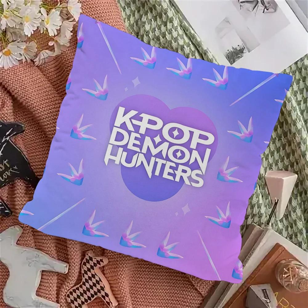 

Cushion Cover Square Pillow Case A-hunters-kpop Printing Bedside Sofa Room Home Office Decoration Protective Pillowcase