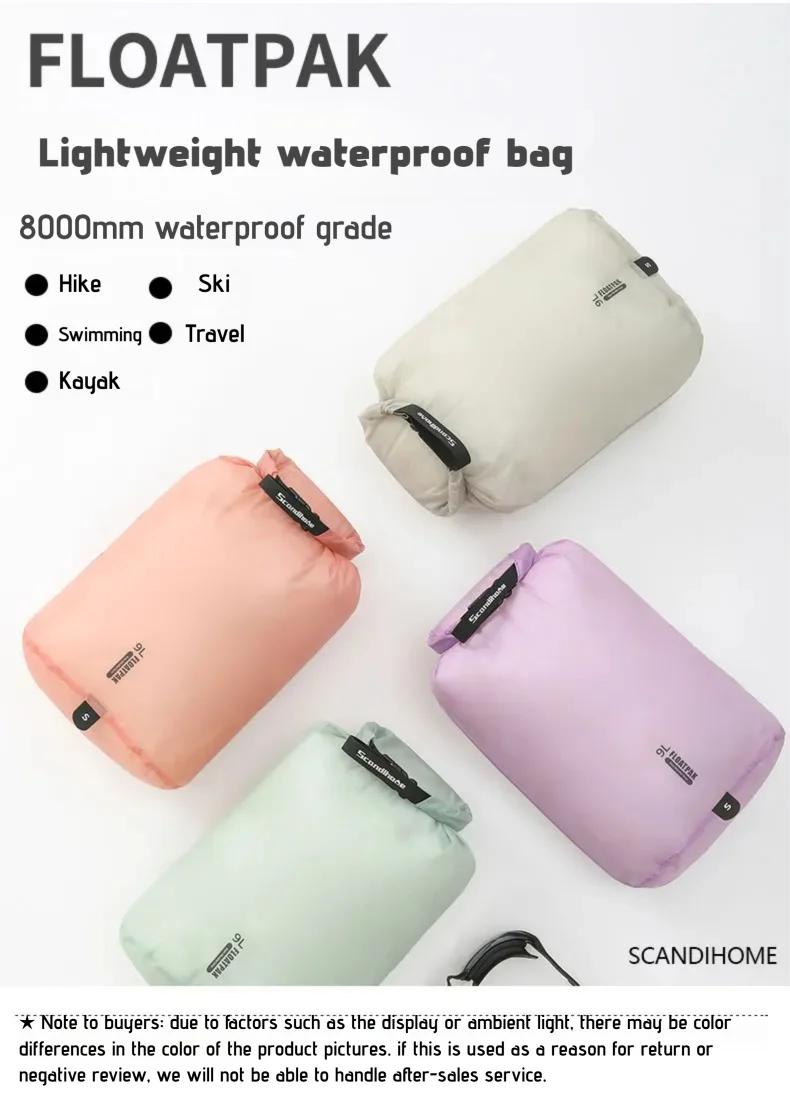 Ultraleichter, wasserdichter Packsack, Reise-Aufbewahrungstasche, Kleidungsorganisator, Sack, Kompressions-Verpackungswürfel für Camping, Wandern, Schwimmen – Detail 20