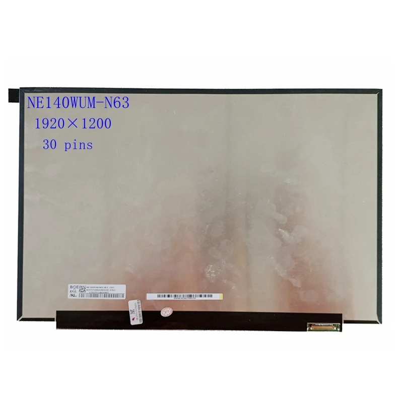 

14.0" Laptop lcd screen Display NE140WUM-N63 V8.0 NE140WUM-N63 FHD 1920*1200 edp 30 pins 95% sRGB