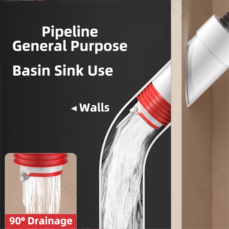 45° Drain Seal Plug for Kitchen Pipe Connector Drain Pipe Seal Ring Anti Odor Stopper Shower Drainer Sewer Deodorant Device