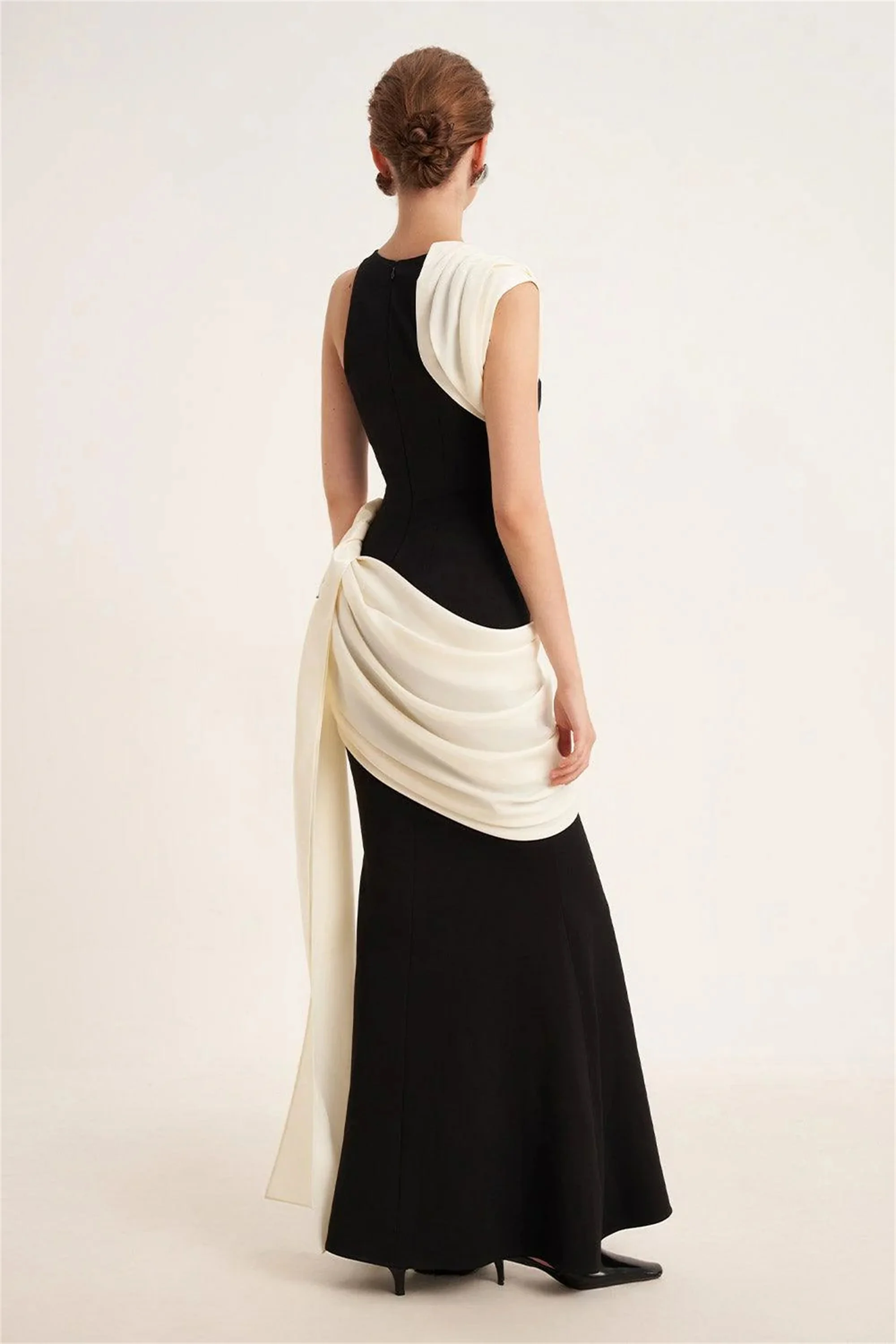 Contraste cor elegante vestidos de festa fishtail apertado gala vestido de festa de alta qualidade vestido de noite de casamento personalizado evon nupcial