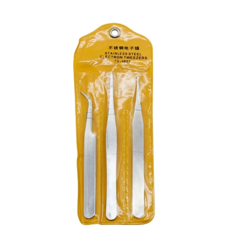 Tweezers Set Soldering Electronic Chips Removal Repair Forceps Model Making Tool Dropship