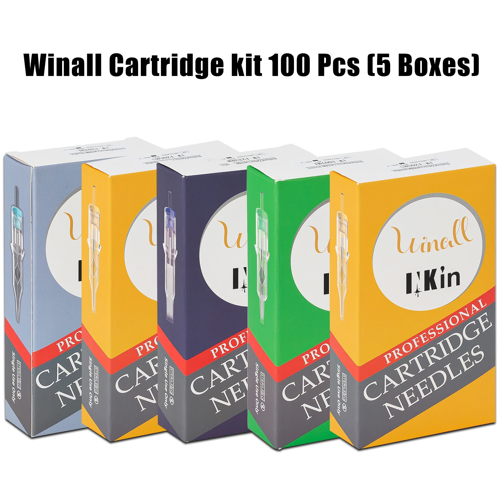 50 قطعة خرطوشة الحبر إبر الوشم منحني ماغنوم إبر ماغنوم مستديرة لآلات قلم الوشم الدوارة