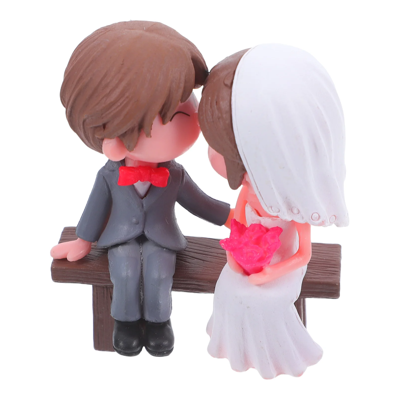 

Романтическая мультяшная статуэтка молодоженов из смолы для декора свадебного стола, приборной панели автомобиля, сада, украшения для приборной панели автомобиля
