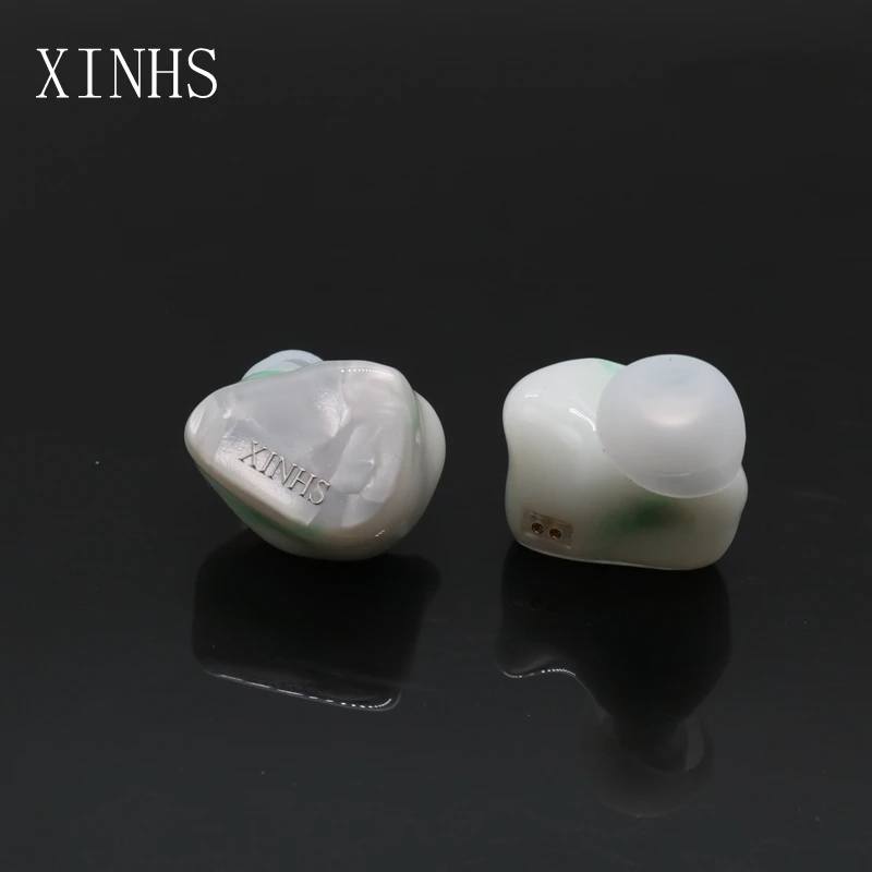 Fones de ouvido intra-auriculares XINHS HS6 HiFi 1DD + 3BA e hetian suet jade IEM 0,78 mm de 2 pinos.