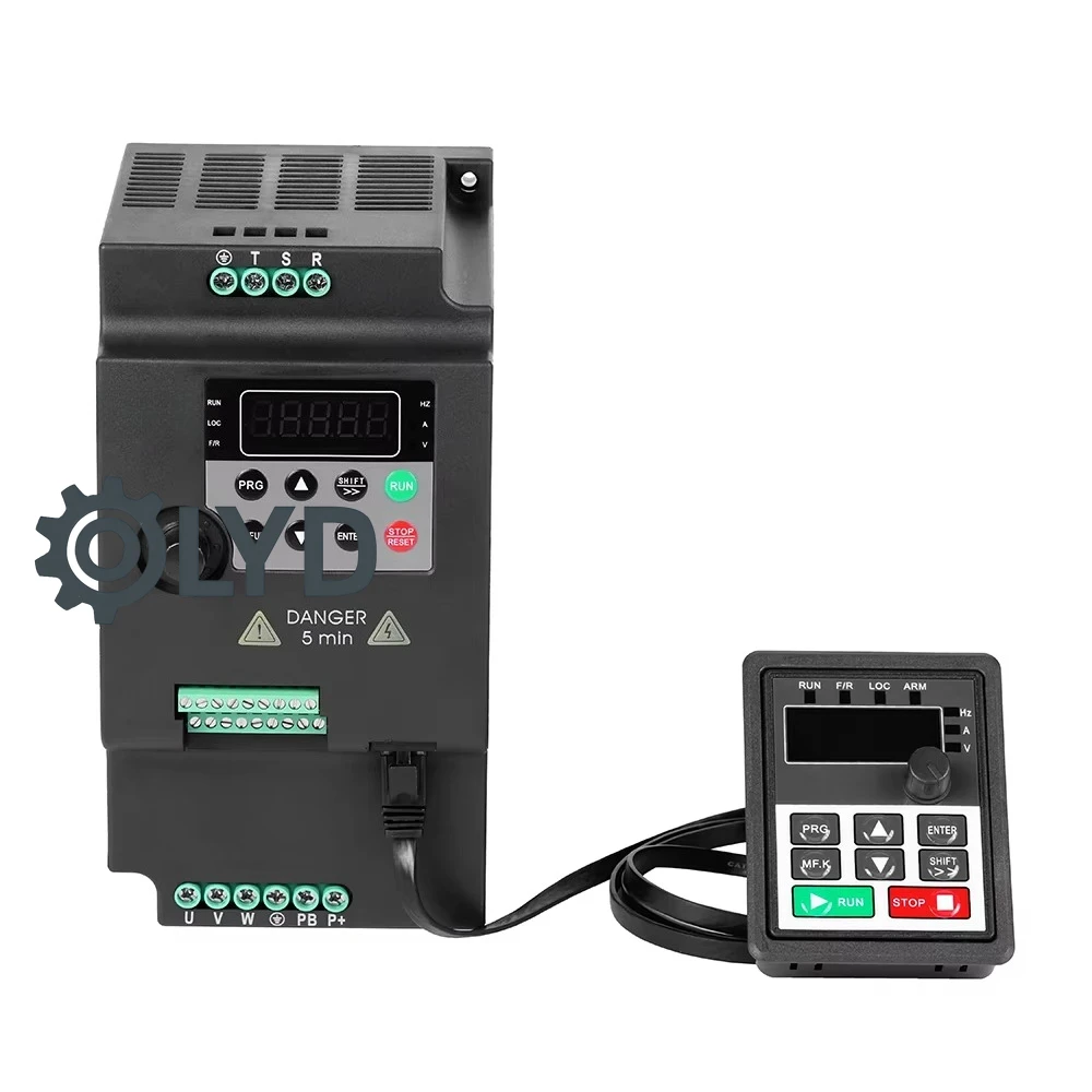Frequency Inverter 380V Three Phase 220V Single Phase to 0.75 1.5 2.2 5.5KW Motor Pump Fan Speed Controller