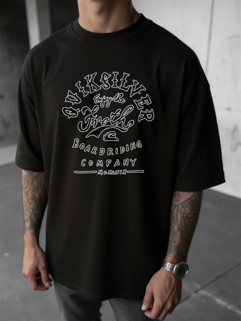 Quiksilver Boardriding Company Aproveite a estampa de camiseta de espuma adequada para presente